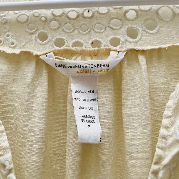 DVF - Linen Eyelet Swim Coverup (Tabalah) - Picture 7 of 8
